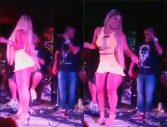 Mulher Filé cai no samba