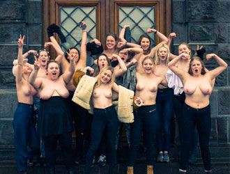 #FreeTheNipple: Islandesas exibem mamilos no Twitter como forma de protesto pelo direito de… Exibir mamilos