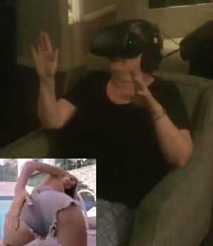 Vovó assistindo pornô em realidade virtual pela primeira vez