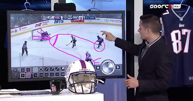 Comentarista esportivo búlgaro desenha um ‘pênis ejaculando’ ao explicar tática de jogo