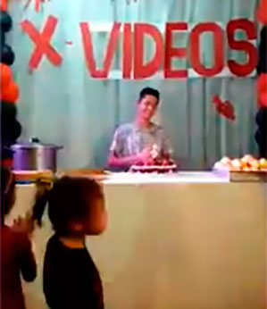 Pré-adolescente ganha festa de aniversário surpresa com tema XVideos