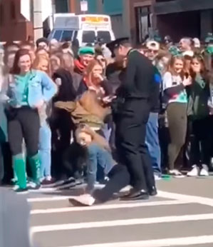 Policial reage de forma exemplar no Saint Patrick’s Day