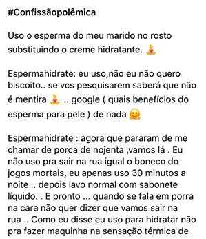 Espermahidrate – Conhece o novo tratamento dermatológico facial usado por algumas mulheres