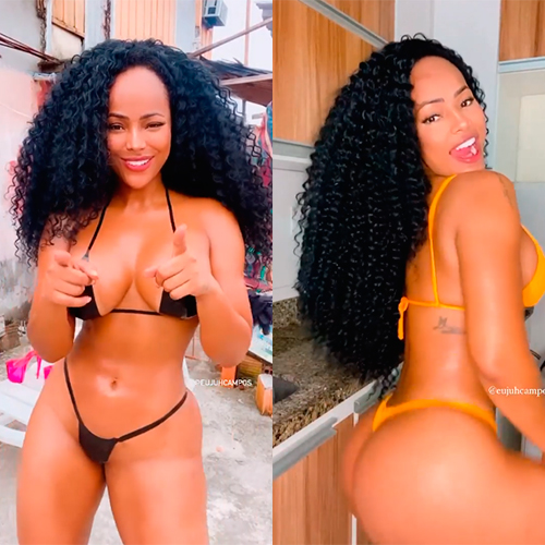 Juh Campos – participante do Miss Bumbum 2021  – dançando e cantando “Volta Bebê, Volta Neném”